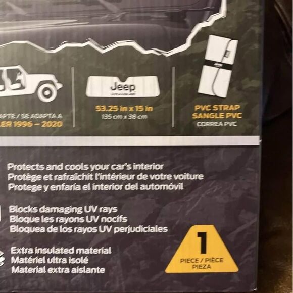 NIB Jeep Wrangler JK JKU JL JLU sunshade sun visor brand new - Picture 2 of 4
